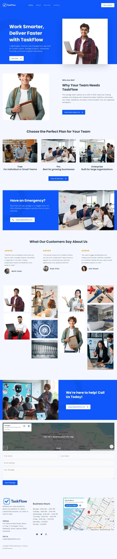 Preview Project TaskFlow – Product Website